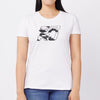 RRJ Basic Tees for Ladies Regular Fitting Shirt Trendy fashion Casual Top White T-shirt for Ladies 146426 (White)