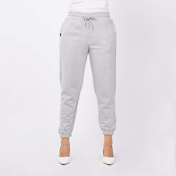 RRJ Basic Non-Denim Jogger Pants for Ladies Regular Fitting Rinse Wash Fabric Casual Pants Light Gray Jogger Pants for Ladies 154347-U (Light Gray)