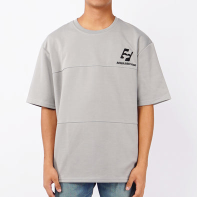 RRJ Basic Tees for Men Boxy Fitting Shirt Trendy fashion 116893 (Light Gray)