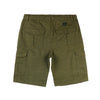 RRJ Basic Non-Denim Cargo Short for Men Regular Fitting Garment Wash Fabric 129888 (Fatigue)
