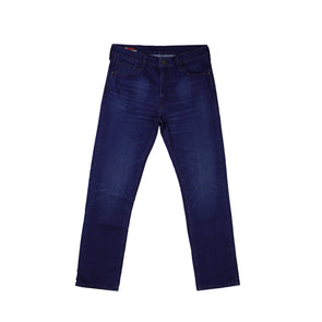 RRJ Men's Basic Denim Slim Straight Jeans for Men Mid Waist 155763-U (Dark Shade)
