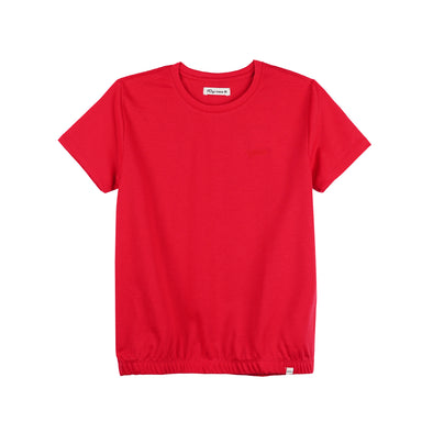 RRJ Basic Tees for Ladies Relaxed Fitting Shirt Special Fabric 142167-U (Red)