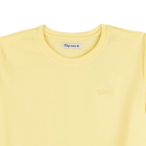 RRJ Basic Tees for Ladies Relaxed Fitting Shirt Special Fabric 142167-U (Yellow)