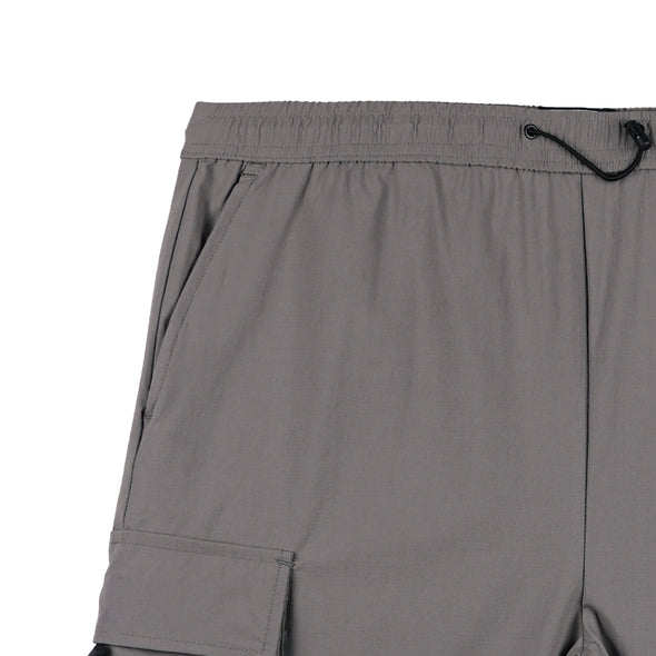 RRJ Basic Non-Denim Cargo Short for Men Regular Fitting Rinse Wash Fabric 155180 (Dark Gray)