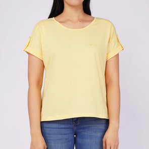 RRJ Ladies Basic Tees Regular Fitting CVC Jersey Fabric 143961-U (Yellow)