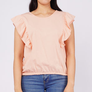 RRJ Ladies Basic Tees Boxy Fitting CVC Jersey Fabric 151553 (Pink)