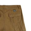 RRJ Men's Basic Non-Denim Cargo Short Regular Fitting Mid-Rise Garment Wash Fabric 122637 (Light Brown)