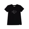 RRJ Ladies Basic Tees Regular Fitting Missed Lycra Fabric 146437 (Black)