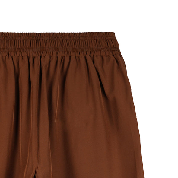 RRJ Ladies Basic Non-Denim Trouser Pants Wideleg Fitting Rinse Wash Fabric 158030 (Choco Brown)