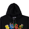 RRJ x Looney Tunes Bugs Bunny Men's Basic Graphic Hoodie Pull-Over Jacket Regular Fitting 132373 (Black)