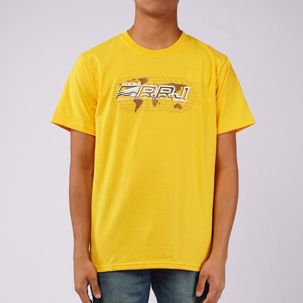 RRJ Men's Basic Graphic Tees Semibody Fitting 159317-U (Yellow Gold)