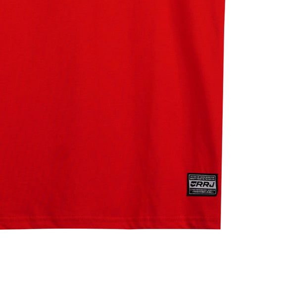 RRJ Men's Basic Tees Oversized Fitting Cotton Jersey Fabric 150731 (Red)