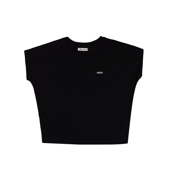 RRJ Ladies Basic Tees Boxy Fitting CVC Jersey Fabric 145713 (Black)