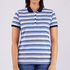 RRJ Ladies Basic Collared Regular Fitting CVC Jersey Fabric 115329 (Blue)