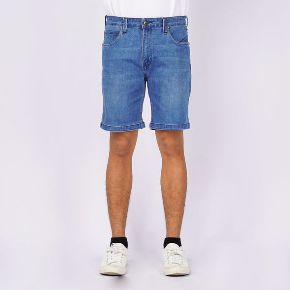 RRJ Men's Basic Denim Tapered Short Mid-Waist Extreme with Details 165195 (Light Shade)