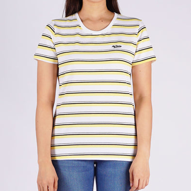 RRJ Ladies Basic Tees Regular Fitting Missed Lycra Fabric 111983 (Yellow)