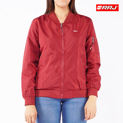 RRJ Ladies Basic Jacket Regular Fitting Nylon Fabric 139646 (Red)