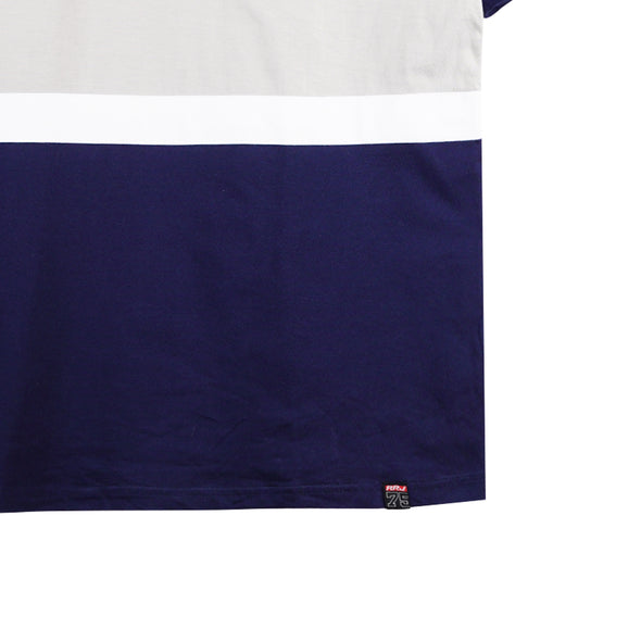 RRJ Men's Basic Tees Boxy Fitting Cotton Jersey Fabric 99869 (Navy)