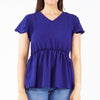 RRJ Ladies Basic Tees Boxy Fitting Special Fabric 160199-U (Navy)