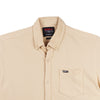 RRJ Men's Basic Woven Shirt Regular Fitting Dique Fabric 159442 (Cream)