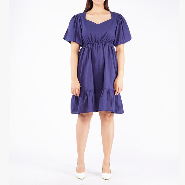 RRJ Ladies Basic Dress Regular Fitting Special Fabric 142301 (Navy)