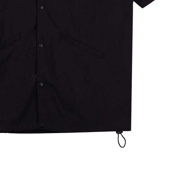 RRJ Men's Basic Woven Shirt Boxy Fitting Taslan Fabric 160614 (Black)