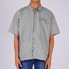 RRJ Men's Basic Woven Shirt Boxy Fitting Taslan Fabric 160614 (Light Gray)