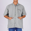 RRJ Men's Basic Woven Shirt Boxy Fitting Taslan Fabric 160614 (Light Gray)