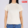 RRJ Ladies Basic Tees Regular Fitting Ribbed Fabric 153445 (Beige)