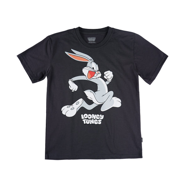 RRJ x Looney Tunes Children's Basic Tees Regular Fitting CVC Jersey Fabric for Boy's 163968-U (Dark Gray)