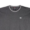 RRJ Men's Basic Tees Boxy Fitting  Heather Fabric 108113 (Black)