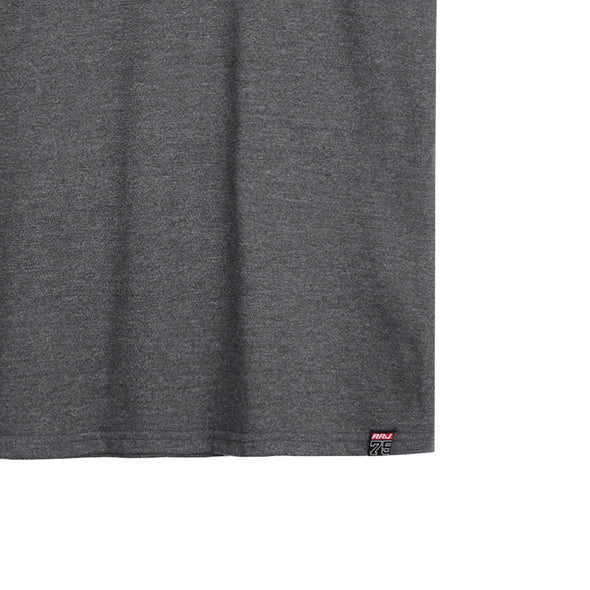 RRJ Men's Basic Tees Boxy Fitting  Heather Fabric 108113 (Black)