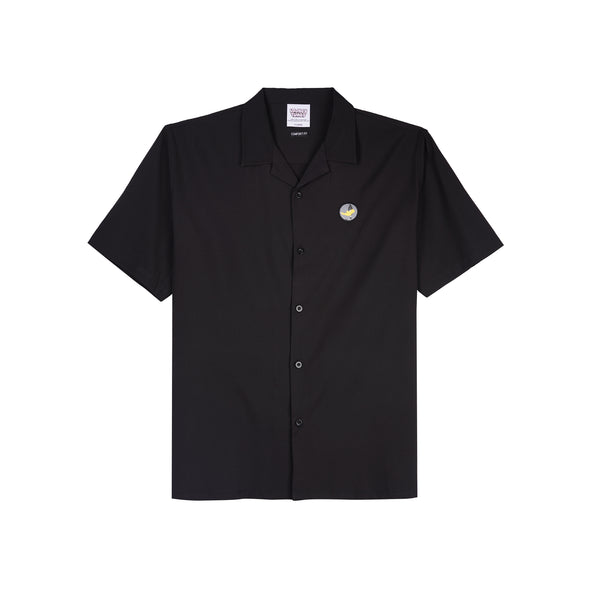 RRJ x Looney Tunes Men's Basic Woven Shirt Comfort Fitting Easy Iron Fabric 163064 (Black)