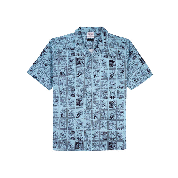 RRJ x Looney Tunes Men's Basic Woven Shirt Comfort Fitting Easy Iron Fabric 163100 (Citadel)