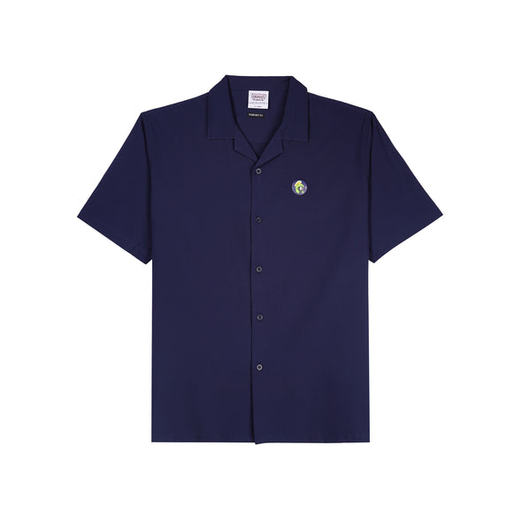 RRJ x Looney Tunes Men's Basic Woven Shirt Comfort Fitting Easy Iron Fabric 163634 (Navy)