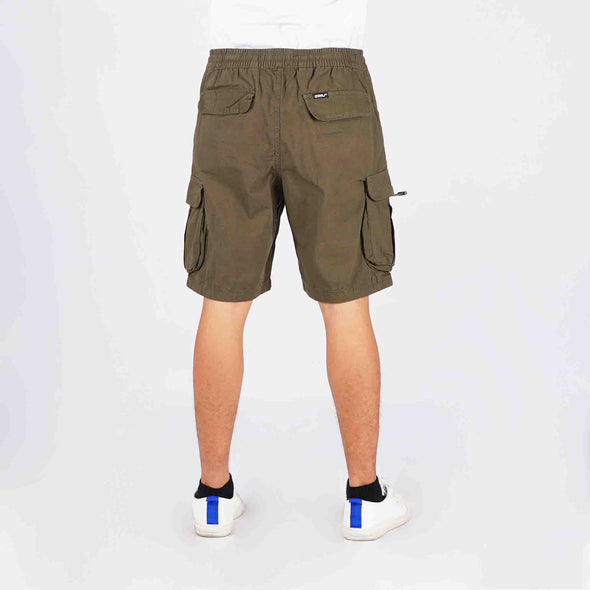 RRJ Men's Basic Non-Denim Cargo Short Mid-Rise Rinse Wash Fabric 169141 (Fatigue)