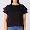 RRJ Ladies Basic Tees Regular Fitting Special Fabric 162574 (Black)