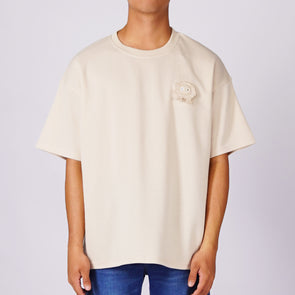 RRJ Men's Basic Tees Oversized Fitting 169040 (Beige)