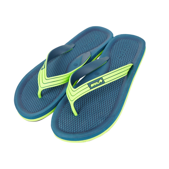 RRJ Men's Basic Accessories Rubber Flip-Flops 161432 (Teal Green)