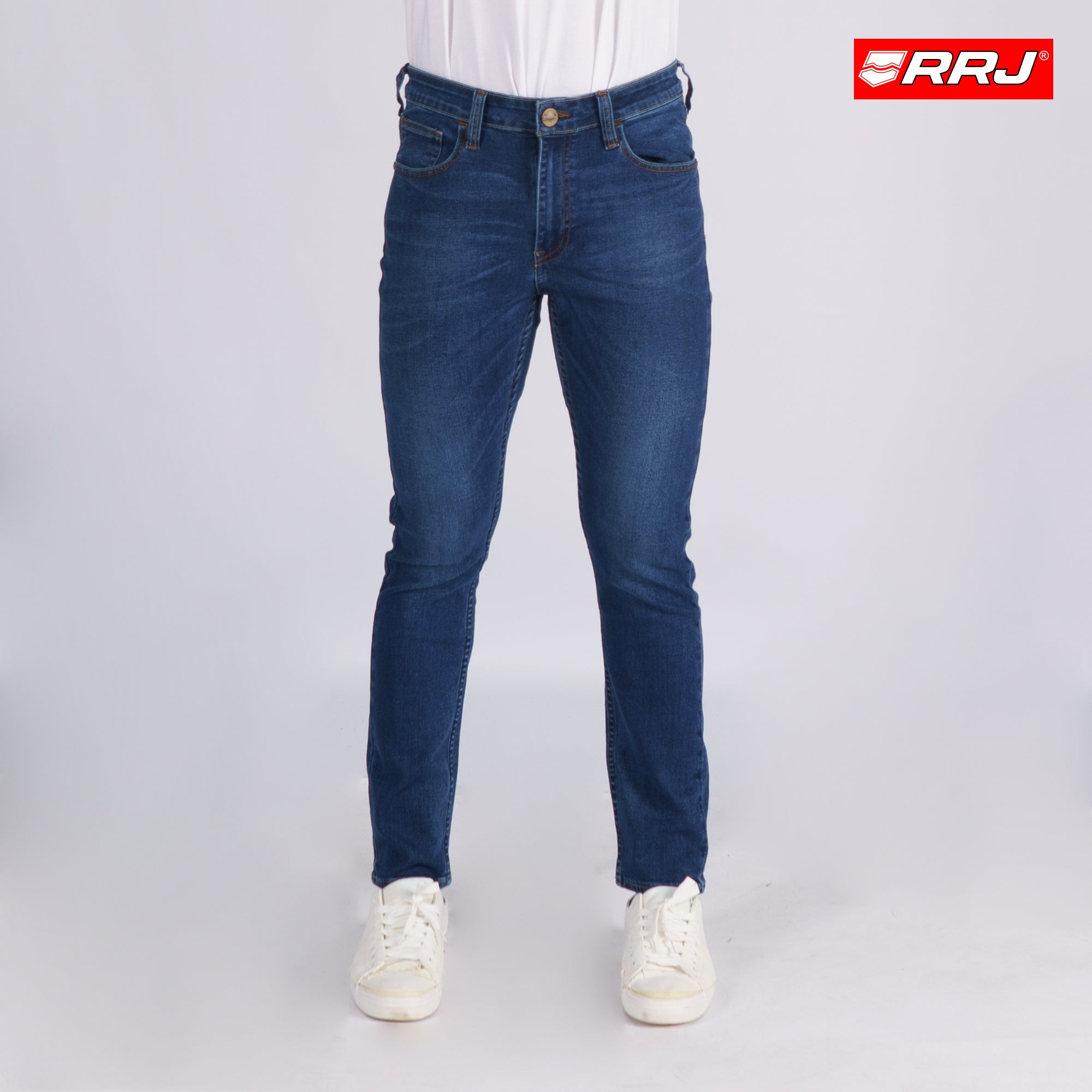RRJ Men's Basic Denim Stretchable Pants Super skinny Fitting Mid